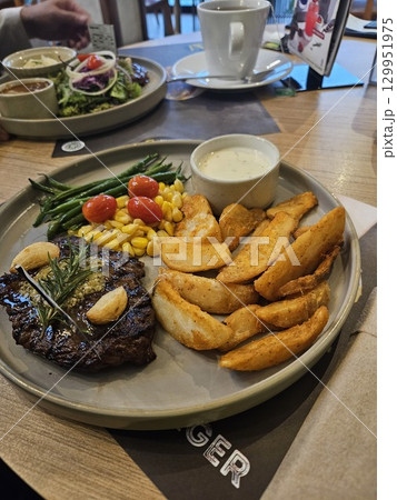 This is slice of beef with grill conditon This is slice of beef with grill conditon 129951975