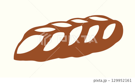 Vector drawing. Jewish braided bun 129952161
