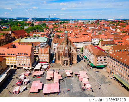 Nuremberg old town aerial panoramic view Nuremberg old town aerial panoramic view 129952446