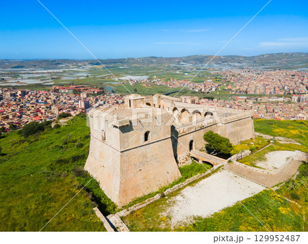 Castel Sant Angelo Fort aerial panoramic view 129952487