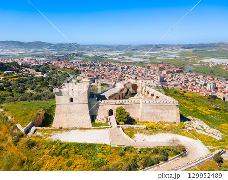 Castel Sant Angelo Fort aerial panoramic view 129952489
