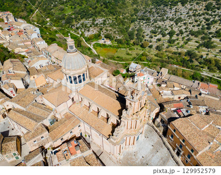 Duomo of San Giorgio or St. George Cathedral aerial view 129952579