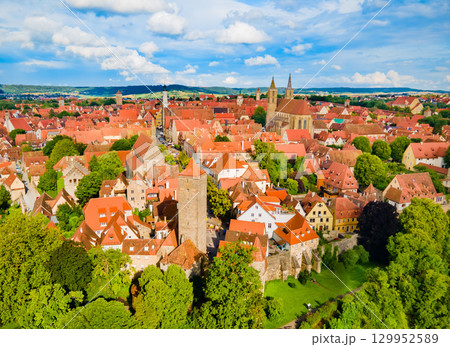 Rothenburg ob der Tauber aerial view 129952589