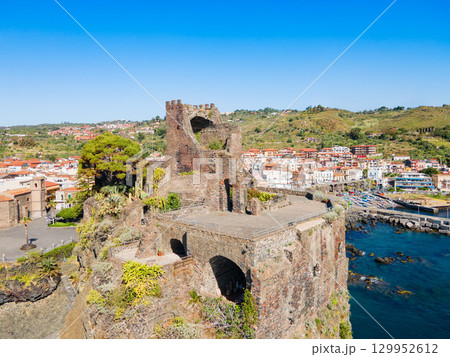 Castello Normanno or Norman Castle aerial panoramic view Castello Normanno or Norman Castle aerial panoramic view 129952612