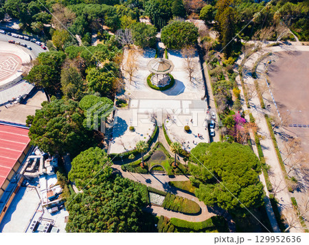Villa Bellini Park aerial panoramic view, Italy Villa Bellini Park aerial panoramic view, Italy 129952636