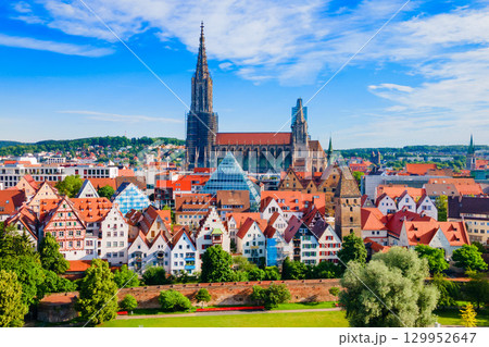 Ulm Minster Church aerial panoramic view, Germany Ulm Minster Church aerial panoramic view, Germany 129952647