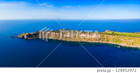 Capo di Milazzo aerial panoramic view, Sicily Capo di Milazzo aerial panoramic view, Sicily 129952972