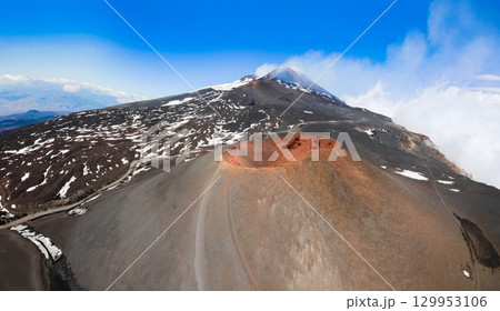 Mount Etna or Etna Volcano near Catania city, Sicily 129953106
