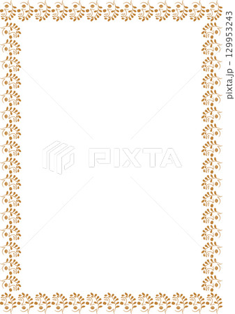 Aesthetic frame. Vector woman fashion frame for text. Simple template element. Baby shower design 129953243