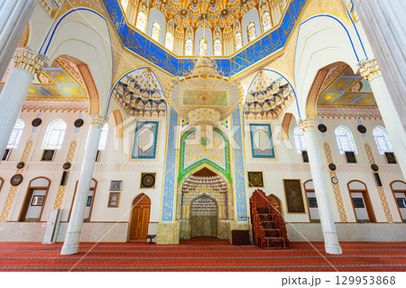 Haji Yaqub Mosque interior in Dushanbe, Tajikistan Haji Yaqub Mosque interior in Dushanbe, Tajikistan 129953868