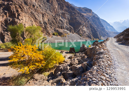 Seven Lakes in Fann mountains in Tajikistan Seven Lakes in Fann mountains in Tajikistan 129953991