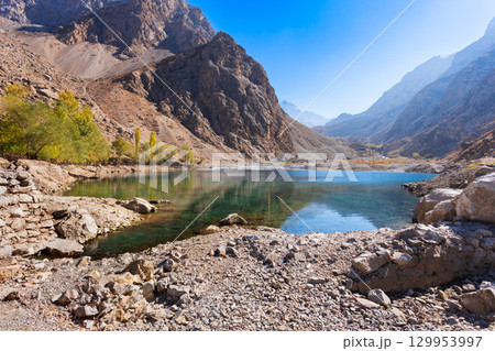 Seven Lakes in Fann mountains in Tajikistan Seven Lakes in Fann mountains in Tajikistan 129953997