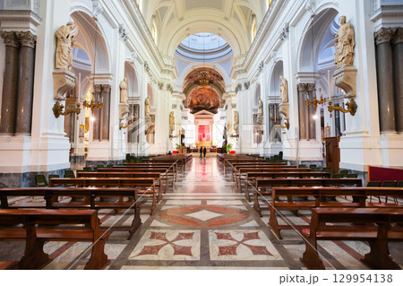 Palermo Cathedral or Duomo interior view, Sicily 129954138