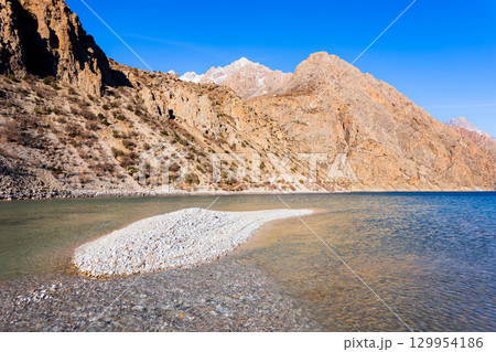 Seven Lakes in Fann mountains in Tajikistan Seven Lakes in Fann mountains in Tajikistan 129954186
