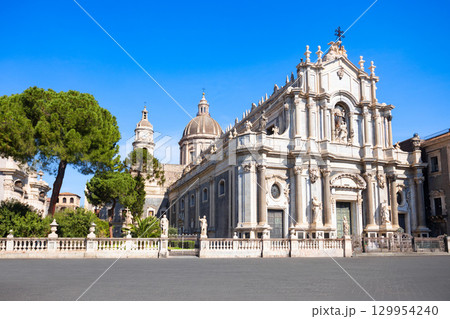 Catania Cathedral in Catania city centre, Sicily 129954240