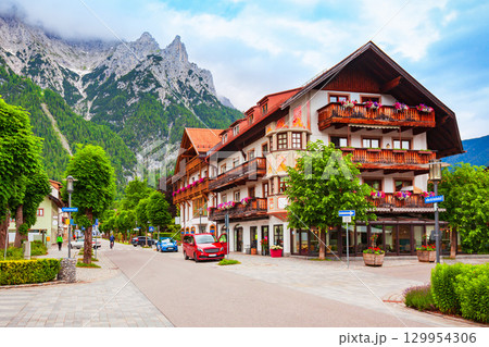 Beauty local houses in Mittenwald, Germany 129954306