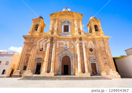 Marsala Cathedral or Duomo in Marsala, Sicily 129954367