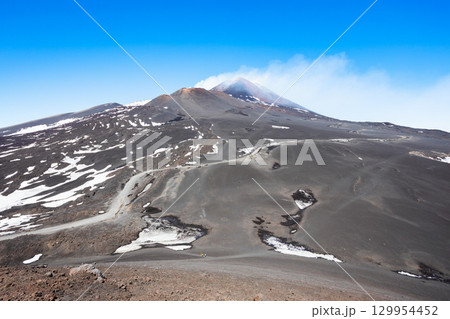 Mount Etna or Etna Volcano near Catania city, Sicily 129954452