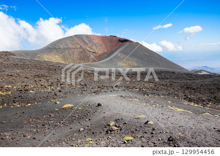 Mount Etna or Etna Volcano near Catania city, Sicily 129954456