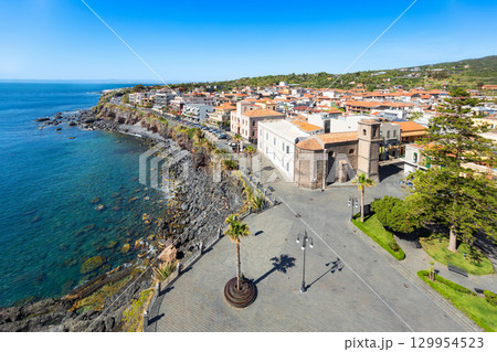 Chiesa di San Giuseppe aerial view, Aci Castello Chiesa di San Giuseppe aerial view, Aci Castello 129954523