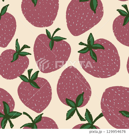 seamless pattern with strawberry 129954676