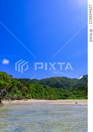 透明度抜群のクリスタルビーチで癒される夏の風景 129954927