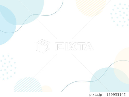 手描きのおしゃれなデザインフレーム 手描きのおしゃれなデザインフレーム 129955145