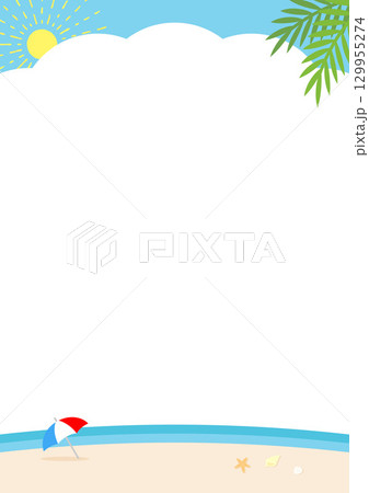 夏の海、ビーチの風景 129955274