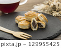 おやつの時間、チョコレートパイ、パイの実 129955425