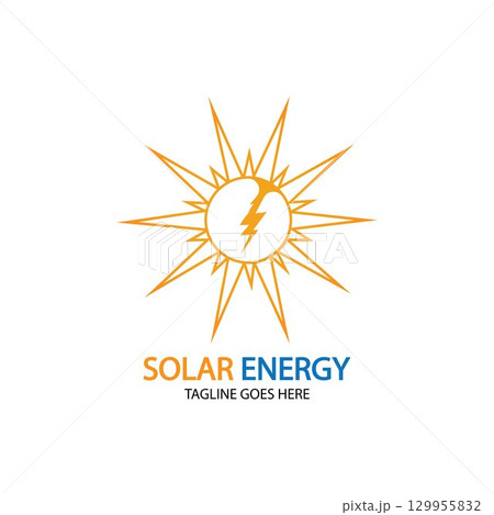Sun solar energy logo design template. solar tech logo designsv Sun solar energy logo design template. solar tech logo designsv 129955832