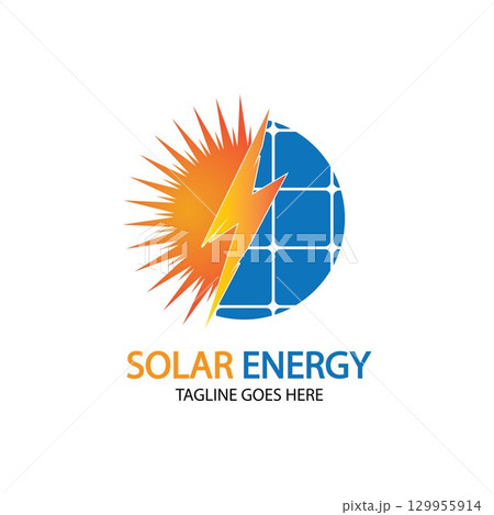 Sun solar energy logo design template. solar tech logo designsv Sun solar energy logo design template. solar tech logo designsv 129955914