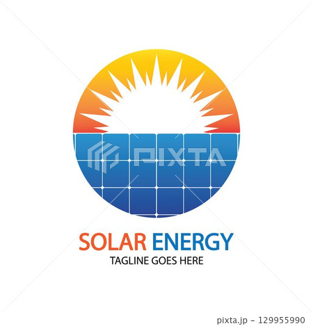Sun solar energy logo design template. solar tech logo designsv Sun solar energy logo design template. solar tech logo designsv 129955990