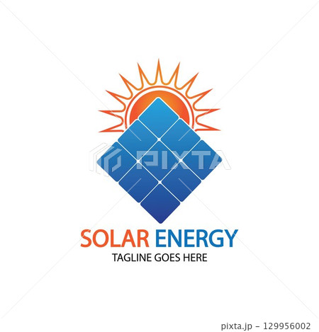 Sun solar energy logo design template. solar tech logo designsv Sun solar energy logo design template. solar tech logo designsv 129956002