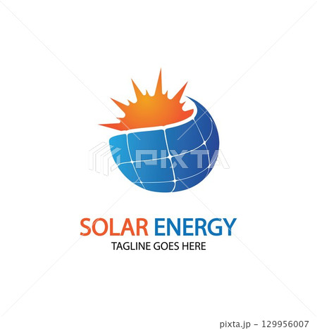 Sun solar energy logo design template. solar tech logo designsv Sun solar energy logo design template. solar tech logo designsv 129956007