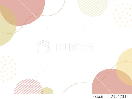 手描きのおしゃれな秋のデザインフレーム 129957315