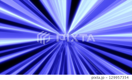 Radiating purple and blue lines from a central source, evoking a starburst or energetic abstract pulse 129957354