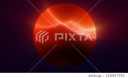 Sci-fi inspired abstract orb pulsing with electric waves and bright luminous trails in a futuristic digital environment 129957355