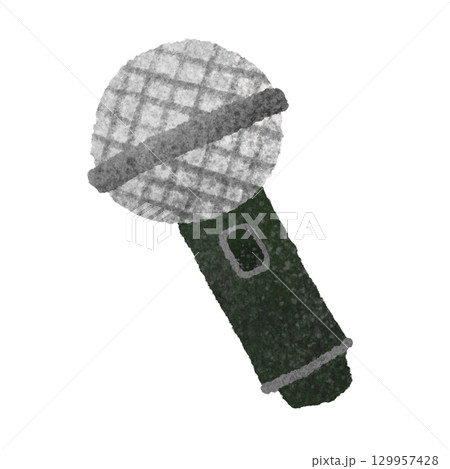 かわいいマイクの手描きイラスト素材 129957428