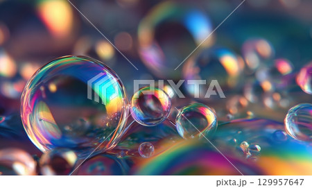 虹色のシャボン玉のイメージ 虹色のシャボン玉のイメージ 129957647
