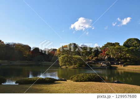 紅葉が美しい六義園 東京 紅葉が美しい六義園 東京 129957680