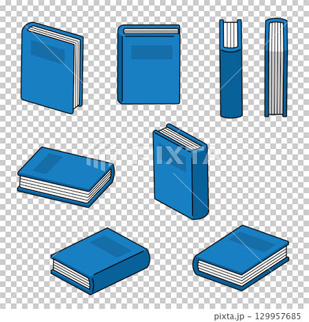 Set of books in various angles 129957685