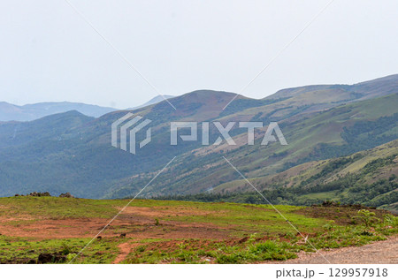 Mullayangiri range of mountains in Chikmagalur, India Mullayangiri range of mountains in Chikmagalur, India 129957918