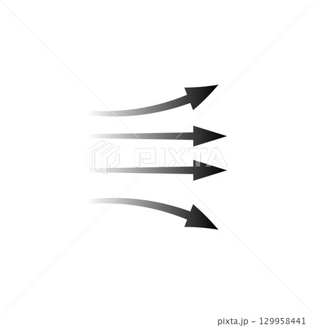 Arrow flow motion three black arrows showing direction and movement in a dynamic style Arrow flow motion three black arrows showing direction and movement in a dynamic style 129958441
