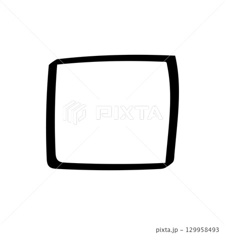 Hand drawn checkbox outline with square shape for selection and confirmation tasks Hand drawn checkbox outline with square shape for selection and confirmation tasks 129958493