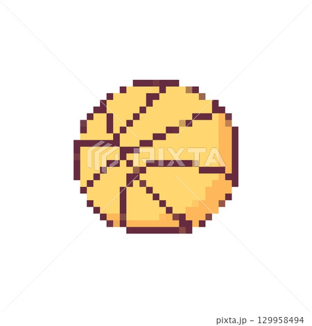 Mosaic pixel art cookie icon featuring crisp cookie fragment design 129958494