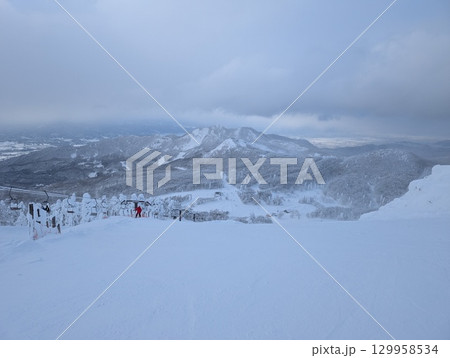 山形蔵王温泉スキー場 樹氷群 樹氷原 山形蔵王温泉スキー場 樹氷群 樹氷原 129958534
