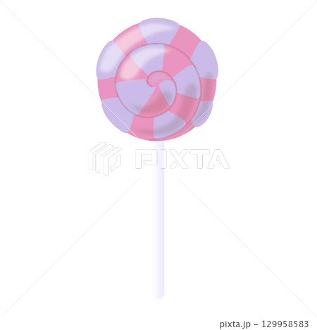 ロリポップキャンディ　ピンクと水色 129958583