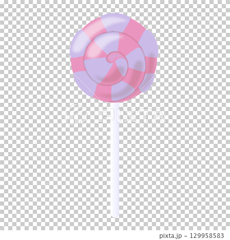 ロリポップキャンディ　ピンクと水色 129958583