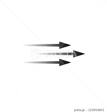 Arrow flow dynamics in motion with bold black arrows pointing in a single direction Arrow flow dynamics in motion with bold black arrows pointing in a single direction 129958601