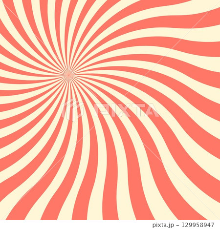 Vector comic book template with curved rays. Vintage coral beige background for superhero comic book posters. 129958947